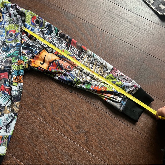 NIKE Vintage Comic Pop Art Skater Grafitti Zip Up hoodie sz L - Picture 8 of 8